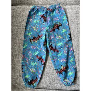 Vtg 90s Batman Pants AOP Little Boys Kids Size 4 Paint Splatter 1991 DC Comics